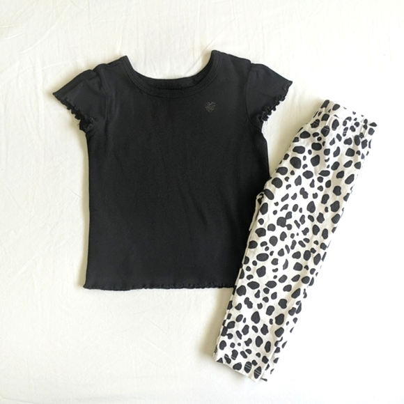 children's place black & white matching outfit set 18 months baby girl - Picture 1 of 7